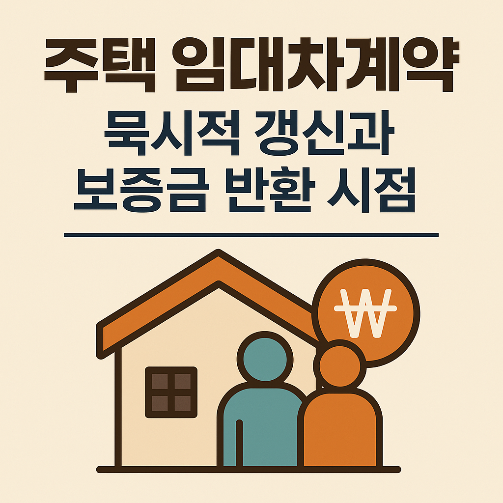 주택 임대차계약, 묵시적 갱신과 보증금 반환 시점